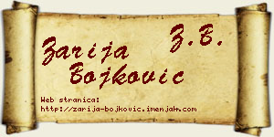 Zarija Bojković vizit kartica